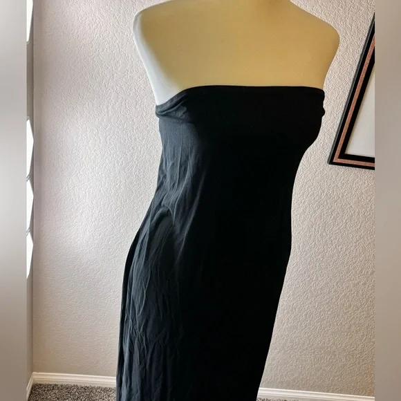 NEW Strapless Black Maxi Dress - Picture 4 of 12